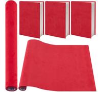 CRASPIRE Book Cloth 51 x 11.8in Novel Binding Faux Suede Surface Paper Back Red Bookcover Wrapping for Notebook Album Scrapbooking Archival DIY Cover Gift Craft Protector Bookcloth Bookbinding Supply