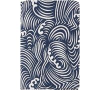 CRASPIRE Book Cover Fit A6 Size 6.3 x 4.3 inch Soft Linen Fabric Japanese Ocean Wave Washable Book Sleeve Hardcover Paperback Softcover Book Protector for Book Lovers Classroom Students Teacher