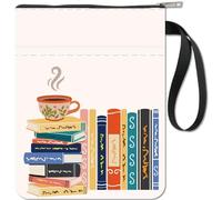 CRASPIRE Book Sleeve Book Patterns Coffee Book Protector Book Covers for Paperbacks Washable Fabric Cloth Book Cover with Zipper and Extra Sleeve Pocket for Book Lovers Classmate Friend Gifts
