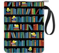 CRASPIRE Bookshelves Book Sleeve Bees Protector Book Covers for Paperbacks Washable Fabric Cloth Book Cover with Zipper and Extra Sleeve Pocket for Book Lovers Classmate Friend Gifts