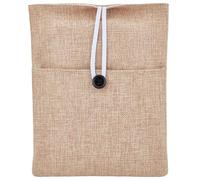CRASPIRE Brown Book Sleeve Cotton Line Fabric Binding Book Cover with Button Washable Reusable Protector Notebook Cloth for Adult Scrapbooking DIY Crafts for Hardcover Paperbacks Book Lovers Large