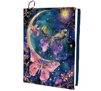 CRASPIRE Butterfly Book Cover Large Stretchable Elastic Book Cloth Protector Notebook Wraps Suitable for Most Hardcover Books Jackets Classroom Student Teacher Reusable Washable Gifts