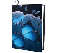 CRASPIRE Butterfly Stretchable Book Cover Rose Washable Reusable Large Nylon Book Protector Elastic Notebook Wraps Suitable for Most Hardcover Books Classroom Students