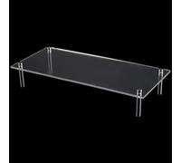 CRASPIRE Cake Stands for Dessert Table Acrylic Clear Cupcake Display Holder Plate Shelf Square Food Organizer Serving Pizza Figures Party Platter Christmas Wedding Decoration Collection 7.87 x 3.5inch