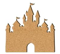 CRASPIRE Castle Cork Board Pin Corkboard Display Fairy Tale Brown 11.8 x 11.8 Inch Mounting Memory Memo Lapel Bulletin Blank Showing Holder Boards for Brooches Pins Office Home School Wall Storage