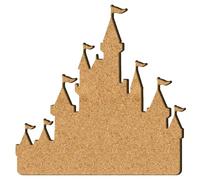 CRASPIRE Castle Corkboard Pin Cork Board Display 11.8 x 11.8 Inch Brown Fairy Tale Mounting Memory Memo Blank Lapel Brooch Showing Bulletin Tray Board for Brooches Pins Office Home School Storage