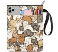 CRASPIRE Cat Gifts Book Sleeve Book Cover Bookish Protector with Zipper Pocketfor 11 x 8.7 inch Washable Reusable Double Sided Cloth Teacher Librarian Animal Mothers Day Graduation Birthday