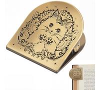 CRASPIRE Cat Kitty Journal Metal Clip Cute Vintage Travelers Notebook Book Bill Binder Clips Holder Alloy Antique Bronze Decorative Midori Travelers for TN Travelers Art Reading Decoration Accessories