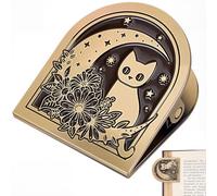 CRASPIRE Cat Moon Journal Metal Clip Cute Vintage Travelers Notebook Book Bill Binder Clips Holder Alloy Antique Bronze Decorative Midori Travelers for TN Travelers Art Reading Decoration Accessories