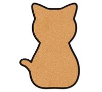 CRASPIRE Cat Pin Cork Board 11.8x8.26In Framed Bulletin Display Badge Wooden Saddle Brown Wall Mounted Memory Memo Brooch Lapel Pin Holder Storage for Home Office School Classroom Wedding Decoration