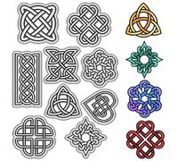 CRASPIRE Celtic Knot Clear Stamps Trinity Knot Rubber Silicone Stamp Seal Transparent Silicone Stamps for Journaling Card Making DIY Scrapbooking Handmade Photo Album Notebook Decor