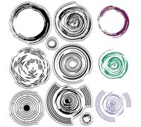 CRASPIRE Circle Clear Stamps Round Graffiti Stamp Vintage Reusable Decorative Background Transparent Silicone Seals Stamp for Holiday Card Making DIY Scrapbooking Journaling Stamps Craft Home Decor