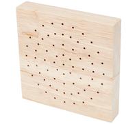 CRASPIRE Clay Figurines Display Trays Pottery Modeling Tray Skewer Holder Oak Wooden Display Board Round Food Display Clay Figurines Holder for DIY Craft Pottery Clay Model and Food Pick Displays