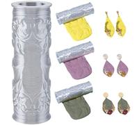 CRASPIRE Clay Texture Rollers Pottery Embossing Roller Bees Pattern Gray Plastic Polymer Like Textured Modeling Shaping Art Tools Hand Stamps for Ceramic Jewelry Making Earrings DIY Craft Supplies