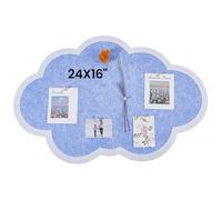 CRASPIRE Cloud Felt Bulletin Board with 50Pcs/Box Pushpins 24x16x0.4 Inch Cute Memo Note Boards Picture Photo Aesthetic Pin Display for Jewelry Organizer Wall Decorative Vision Office Bedroom School