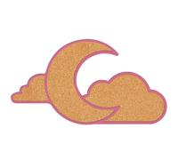CRASPIRE Cloud Pin Cork Board 25 x 30cm Wall Mounted Framed Bulletin Display Badge 2cm Thickness Wooden Memory Memo Brooch Lapel Pin Holder Storage for Home Office School Classroom Wedding Decoration