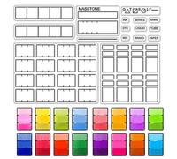 CRASPIRE Color Palette Silicone Clear Stamps for Artist Card Making DIY Scrapbooking Transparent Rubber Seals Stamp Greeting Words Journaling Crafting Supplies 6.3 x 4.3inch