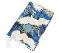 CRASPIRE Cranes Book Protector Breeze Flower Cloth Book Cover Blue Adjustable Book Sleeve Soft Cloth Book Cover Retro for A6 Paperbacks Hardcover Books Classroom Students Teacher Book Lover