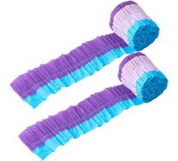 CRASPIRE Crepe Paper Streamers 2 Rolls 2.8in/7cm Blue Purple Birthday Party Tissue Decorations Wedding Diy Craft for Celebrate Graduation Anniversary Bridal Shower Thanksgiving Christmas Supplies