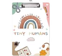 CRASPIRE Cute Rainbow Acrylic Clipboard Standard A4 Letter Size 8.6x12 Inch Teacher Appreciation Gifts Writing Boards Clip Writing Instruments Decorative Clipboards for Office School