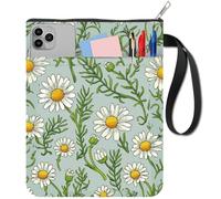 CRASPIRE Daisy Book Sleeve Cover Flowers Floral Book Protector Covers for Paperbacks 11x8.7inch Blossom Zipper Front Pocket Washable Fabric Books Pouch for Readers Hardcover Textbook