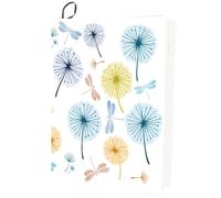 CRASPIRE Dandelion Stretchable Book Cover Dragonfly Plant Washable Reusable Large Nylon Cloth Elastic Polyester Book Cover Protector Notebook Wraps Suitable for Most Hardcover Books