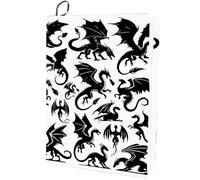 CRASPIRE Dinosaur Stretchable Book Cover Black Reusable Halloween Washable Large Nylon Book Protector Elastic Notebook Wraps Suitable for 9 x 11inch Hardcover Books Classroom