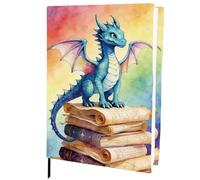 CRASPIRE Dragon Stretchable Book Cover Protector Letter Washable for Large Books Reusable Jumbo Fabric Cloth Elastic Sleeve Stretchy Wrap for Hardcover Paperbacks Book Lover Notebook Textbook Reader