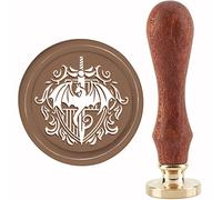 CRASPIRE Dragon Wax Seal Stamp Sword Vintage Sealing Wax Stamps Baroque Shield 30mm Retro Removable Brass Head with Wood Handle for Wedding Invitations Envelope Halloween Christmas Thanksgiving