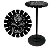 CRASPIRE Evil Eye Magic Crystal Pendulum Shelf Pendant Display Holder Stand Black Tarot Wooden Dowsing Divination Metaphysical Boards Witchy Stuff for Home Hanging Stone Essential Oil Decor