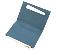 CRASPIRE File Folders Zipper Pocket 5.1x3.6In Travelers Coconut Dark Blue Notebook Planner Wallet Card Passport Holder Paper Invoice Storage Bag for Journal Cover Tn Accessories Stationery Protect