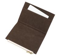 CRASPIRE File Folders Zipper Pocket 5.1x3.6In Travelers Coconut Dark Brown Notebook Planner Wallet Card Passport Holder Paper Invoice Storage Bag for Journal Cover Tn Accessories Stationery Protect