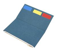 CRASPIRE File Folders Zipper Pocket 8.07x4.72In Travelers Coconut Dark Blue Notebook Planner Wallet Card Passport Holder Paper Invoice Storage Bag for Journal Cover Tn Accessories Stationery Protect