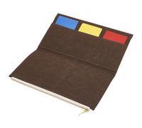 CRASPIRE File Folders Zipper Pocket 8.07x4.72In Travelers Coconut Dark Brown Notebook Planner Wallet Card Passport Holder Paper Invoice Storage Bag for Journal Cover Tn Accessories Stationery Protect
