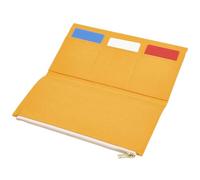 CRASPIRE File Folders Zipper Pocket 8.07x4.72In Travelers Coconut Yellow Notebook Planner Wallet Card Passport Holder Paper Invoice Storage Bag for Journal Cover Tn Accessories Stationery Protect