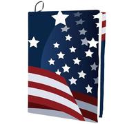 CRASPIRE Flag Stretchable Book Cover The US Flag Washable Reusable Large Nylon Book Protector Elastic Notebook Wraps Suitable for Most Hardcover Books Classroom Students