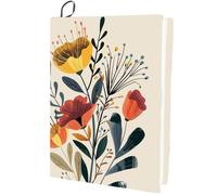 CRASPIRE Flower Stretchable Book Cover Bohemia Elastic Book Sleeve Floral Boho Reusable Washable Book Protector Notebook Wraps Suitable for Hardcover Books Classroom Students Readers