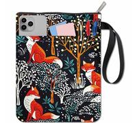 CRASPIRE Fox Forest Book Sleeve Protector with Zipper Waterproof Canvas Pouch Covers for Books Lovers Paperback Hardcover Notebook Bible Journal Textbooks Paperbacks Plants Double-Sided 11 x 8.66 Inch