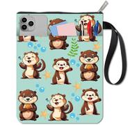 CRASPIRE Front Pocket Book Sleeve Book Cover with Zipper Washable Cloth 11 x 8.7 Inch Book Protector Pouch for Bookish Reader Librarian Bookworm Bibliophile Hardcover Paperback Club Gifts