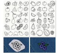 CRASPIRE Fruit Water Soluble Embroidery Stabilizers Hand Sewing Stick and Stitch Transfers Paper Wash Away Pre-Printed Self Adhesive Patterns for Bags Cloth Sewing Lovers Beginner Needlework