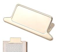 CRASPIRE Gold Metal Book Clip Blank Travelers Notebook Clips Alloy Vintage Rectangle Retro Document File Organizer Bookmark Small Binder Clamps Page Holder for Journaling Planner Sketchbook Office