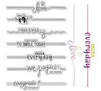 CRASPIRE Greeting Phrase Words Clear Stamps Have A Nice Day Retro Transparent Silicone Stamp Seals for Handmade Photo Album Journaling Card Making Paper Crafts DIY Scrapbooking Film Frame