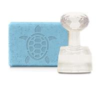 CRASPIRE Handmade Acrylic Soap Stamp Sea Turtle Animal Clear Soap Chapter Imprint Embossing with Handle 1.57" Embossing for DIY Arts Crafts Clay Cookie Pottery Biscuits Gummier Making Projects