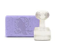 CRASPIRE Handmade Soap Stamp Crow Twig Acrylic Soap Stamp with 1.57 Removable Handle Embossing Making for Cookie Clay Pottery Biscuits Gummier DIY Arts Crafts