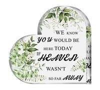 CRASPIRE Heart Acrylic Sign in Loving Memory of Loved One Wedding Memorial Table Sign Gifts for Ceremony and Reception Remembrance Mother Father in Law Plaque for Counter Desk Centerpiece Decor
