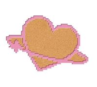 CRASPIRE Heart Pin Cork Board 11.8x8.03In Framed Bulletin Display Badge Wooden Saddle Brown Wall Mounted Memory Memo Brooch Lapel Pin Holder Storage for Home Office School Classroom Wedding Decoration