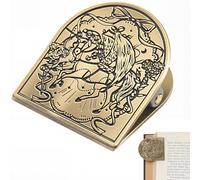 CRASPIRE Horse Carousel Journal Metal Clip Vintage Travelers Notebook Book Bill Binder Clips Holder Alloy Antique Bronze Decorative Midori Travelers for TN Travelers Art Reading Decoration Accessories