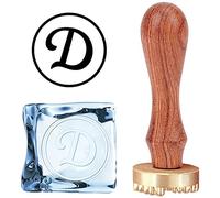 CRASPIRE Ice Stamp Letter D With Removable Brass Head & Wood Handle - Vintage 1.1" Branding Stamp for Cubes, Cocktails, Whiskey, Mojito Drinks - Bar Making DIY Crafting