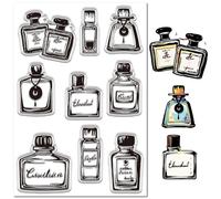 CRASPIRE Ink Bottle Clear Stamps Bottle Rubber Stamp Silicone Transparent Reusable Vintage Pen Inkpot Decorative Paper Stamp Seals for Scrapbooking Album Photo Handmade Cards Making DIY Crafts Decor