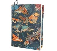 CRASPIRE Insects Stretchable Book Cover Moth Butterfly Washable Reusable Large Nylon Book Sleeve Book Protector Elastic Notebook Wraps for Hardcover Books Textbook Gift